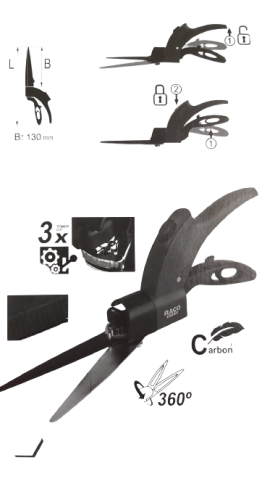 MECHANICAL GRASS SHEARS ROTATABLE